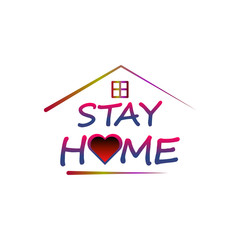 Stay at home icon vector collection