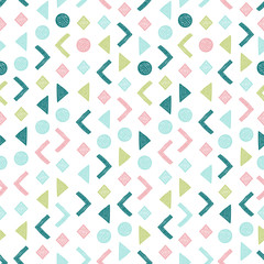 Hand drawn geometrical seamless pattern, abstract background, great for textiles, banners, wallpaper, wrapping - vector design