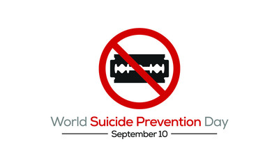 Vector illustration on the theme of World suicide prevention day observed each year on September 10th across the world.