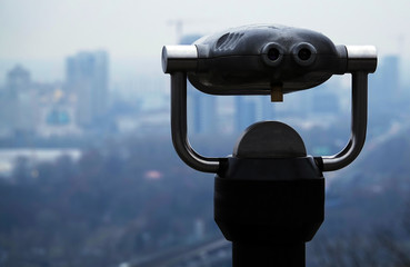 Paid binoculars for tourists