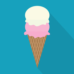 ice cream cone icon - vector illustration
