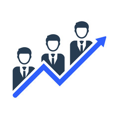 Business growth icon