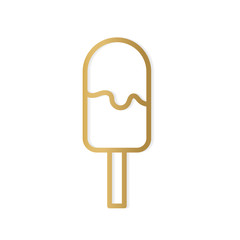 golden ice cream popsicle - vector illustration