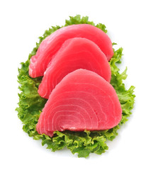Steak of tuna.