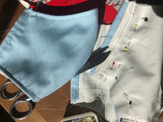 couture masque de protection en tissu