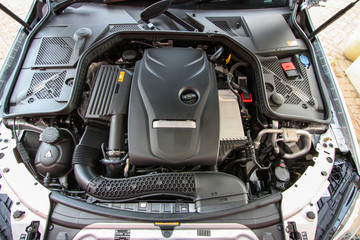 Engine of a modern sedan