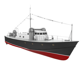 Fototapeta premium Patrol Boat Isolated