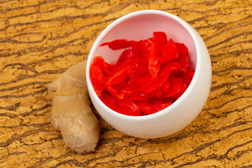Pickled Ginger in the bowl