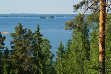 View of Puruvesi lake in East Finland