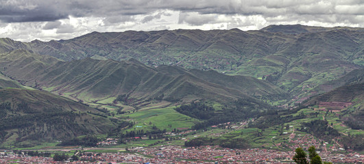 Andean landscape in the city of Cusco
