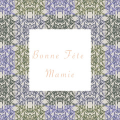 
big mothers day card, french text, colorful abstract decor background, very beautiful