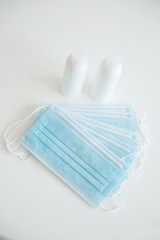 surgical masks and desinfectant