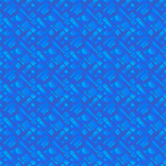 Stylish design with interlaced circles and light blue rectangles of stripes.