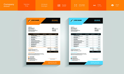 Professional Invoices Design