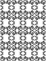 monochrome seamless pattern. A4. decorative cover. black outline drawing by hand. Doodle style. coloring, print, template.