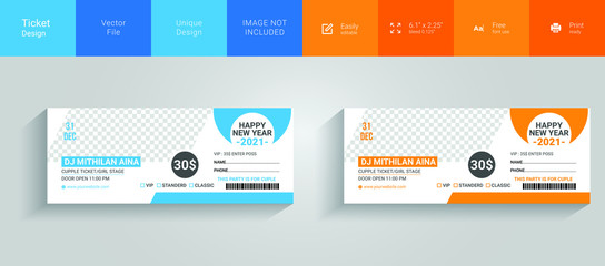 Event Tickets Template Design