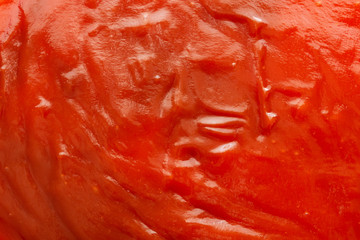 Tomato sauce ketchup texture background close up