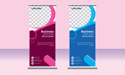 Fototapeta premium corporate Roll Up Banner Template