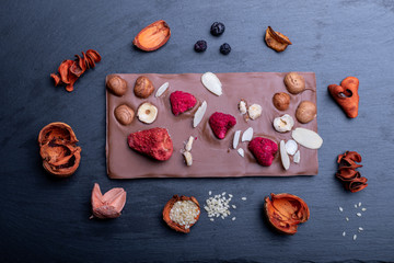 classic milk chocolate with nuts and raisins