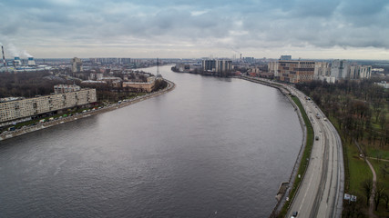 Санкт-Петербург. Река Нева в Невском районе.14.11.2017.