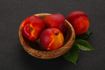 Sweet tasty ripe few nectarines