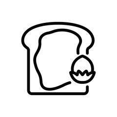 peanut toast icon vector. peanut toast sign. isolated contour symbol illustration