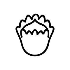 cobnut icon vector. cobnut sign. isolated contour symbol illustration