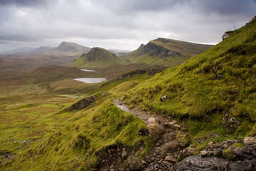 Mountain trails of the Isle of Skye. Scotland
