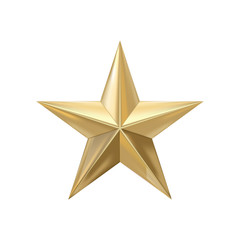 Obraz premium Golden christmas star isolated on white background.