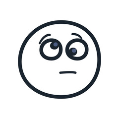 crazy emoji face line style icon vector design