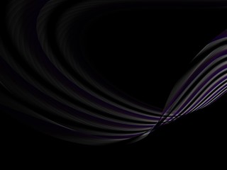 Abstract illustration of the movement of spiral ultraviolet waves in a dark background