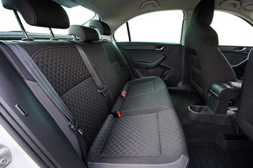 Clean modern car back seats