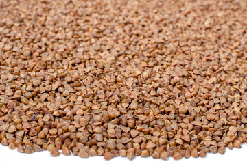 buckwheat on a close-up. solid abstract background