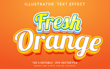text effect editable fresh orange premium vector
