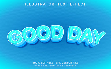 text effect editable good day premium vector