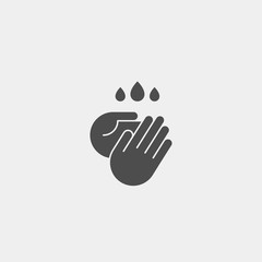 Hand wash flat vector icon. Clean hands flat vector icon