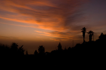 Fototapeta premium beautiful sunset and forces of nature