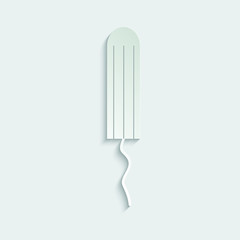 paper Feminine tampon pad icon. woman menstrual care icon
