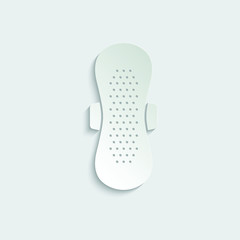 paper Woman pad icon.  feminine sanitary pad icon