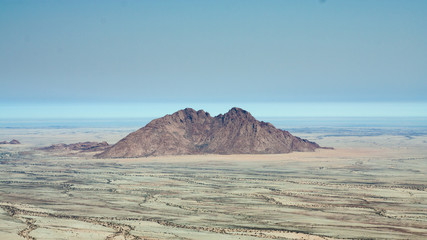 Panoramic view of peak of Spitzkoppe, Namibia, South Africa. 
