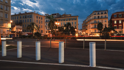 Esplanade Georges Pompidou along the boulevard Quai des Etats Unis in Nice in France