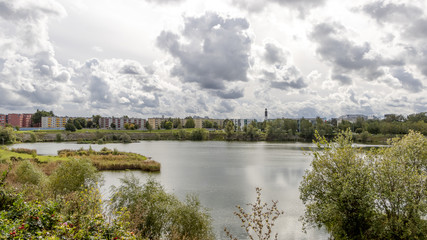 Fototapeta premium Pae Park, Tallinn / Estonia - September 03 2019. The area around Pae Park in Tallinn. 