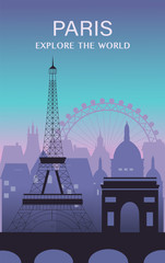 Paris city travel  background