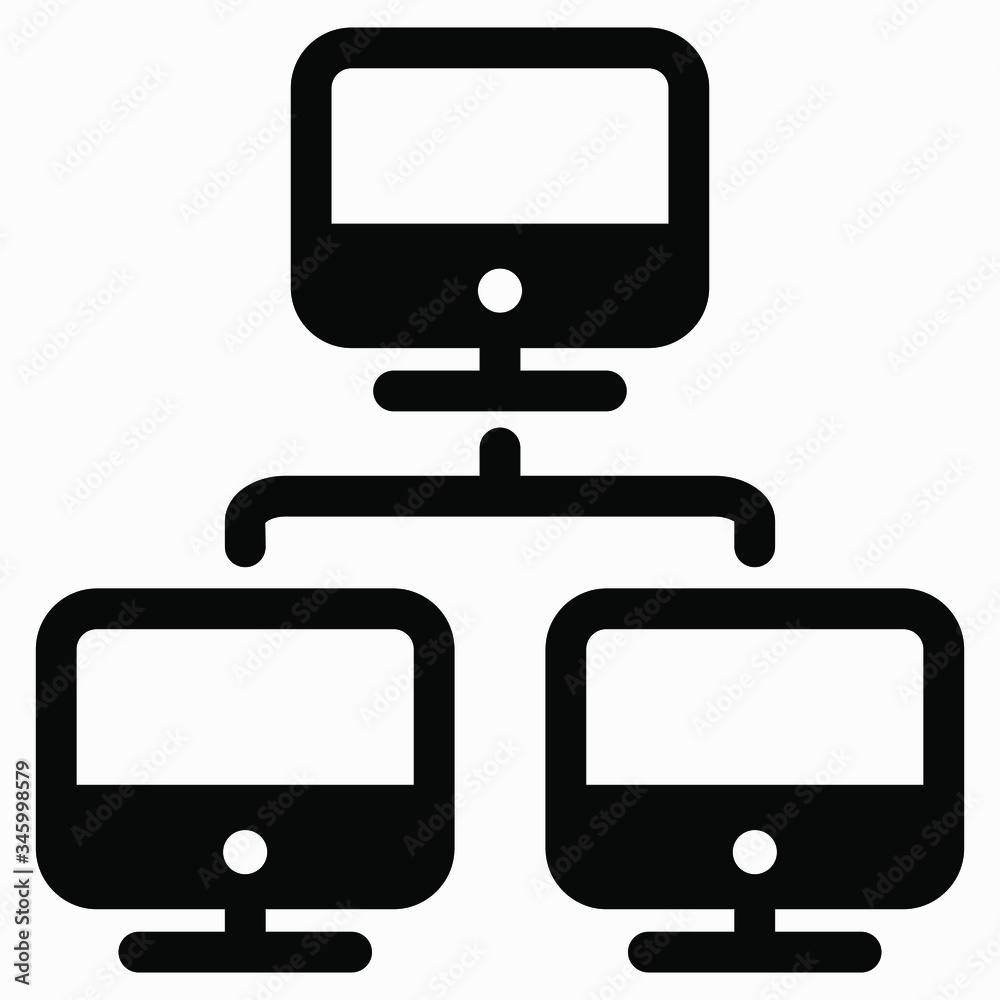 Fototapete local area network icon. illustration of internet connection. social network. remote access to the s