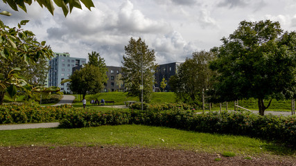 Pae Park, Tallinn / Estonia - September 03 2019. The area around Pae Park in Tallinn. 