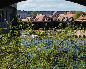 Touristen auf Unterer Brücke Bamberg