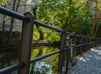 Fahrrad an Regnitzufer Bamberg 