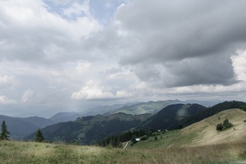 clouds over the mountains