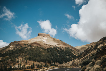 mountain landscape with clouds on tenerife