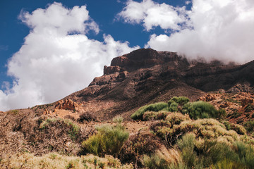 mountain landscape with clouds